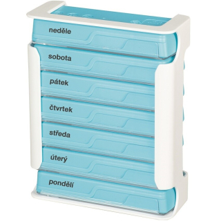 Dávkovač na léky - modrý ANABOX 7 dní